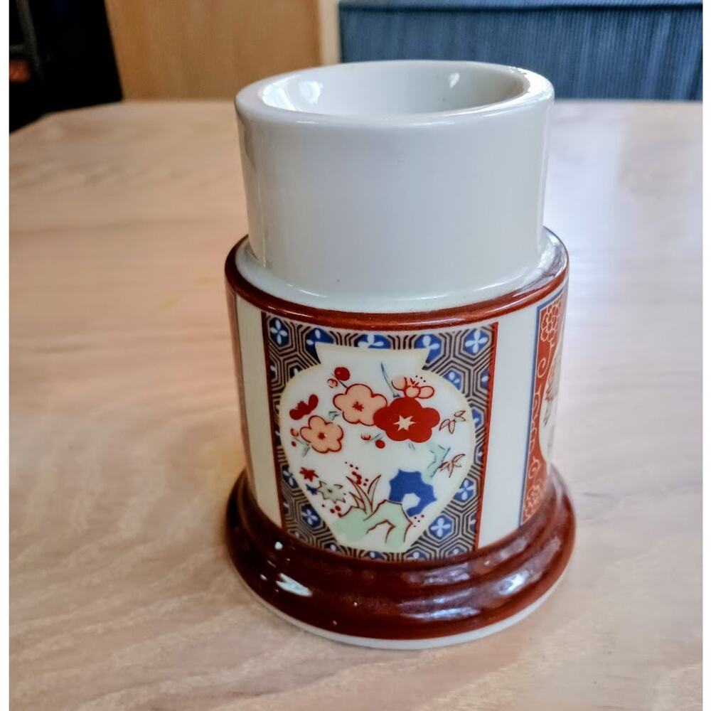 Vintage Imari Style Gailstyn Sutton For Towle Candle Holder 4.25" Tall